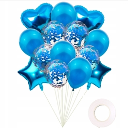 Zestaw balonów 14 sztuk - niebieski (gd4-7)