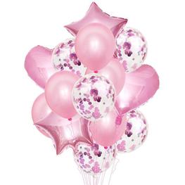 Zestaw balonów 14 sztuk - różowy (gd4-7)