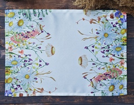 32x45 cm serwetki drukowane kolorowe kwiaty NA BIAŁYM- paczka 2 szt. (PF113-3,5)