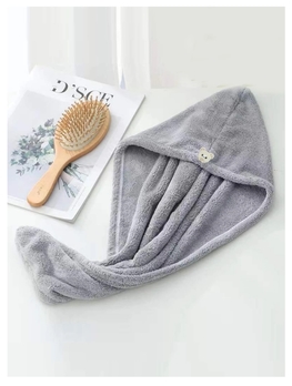 Ręcznik do włosów - turban- szary (ELA-6)